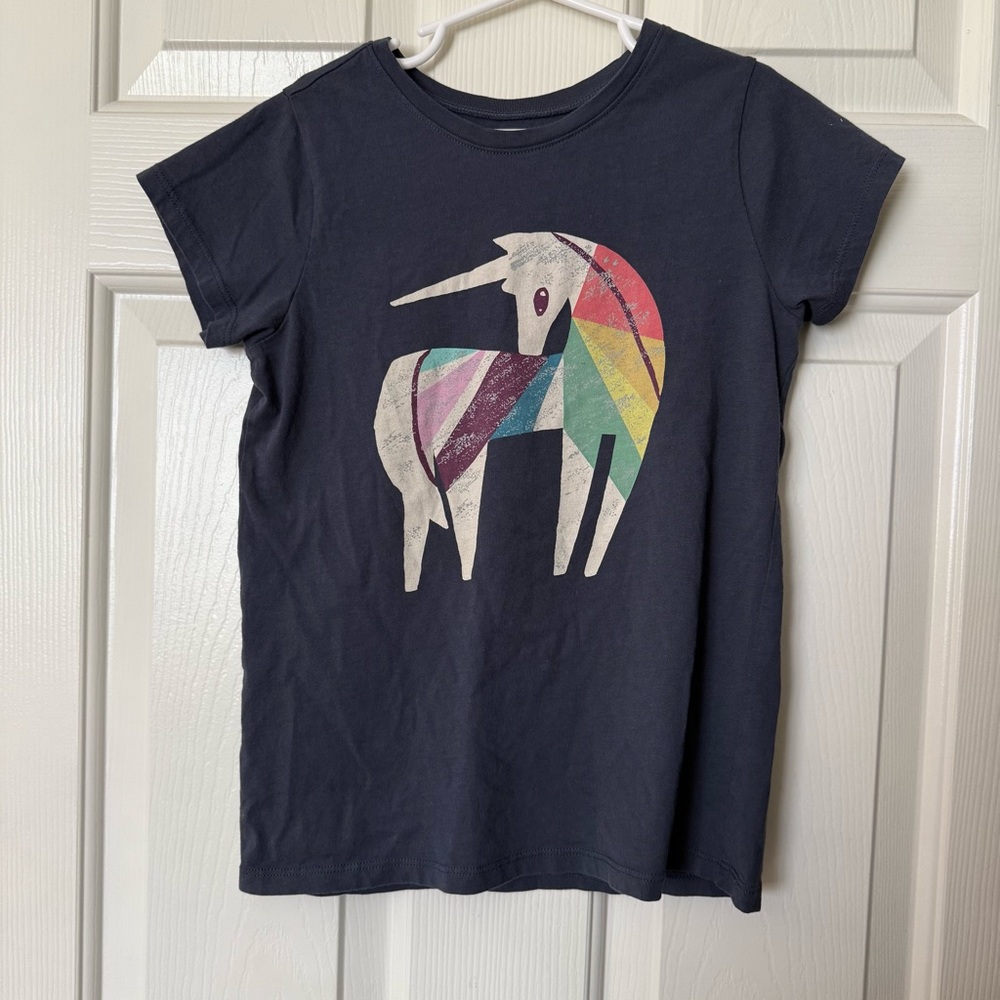 Tea Collection Unicorn Short Sleeve Indigo size 8